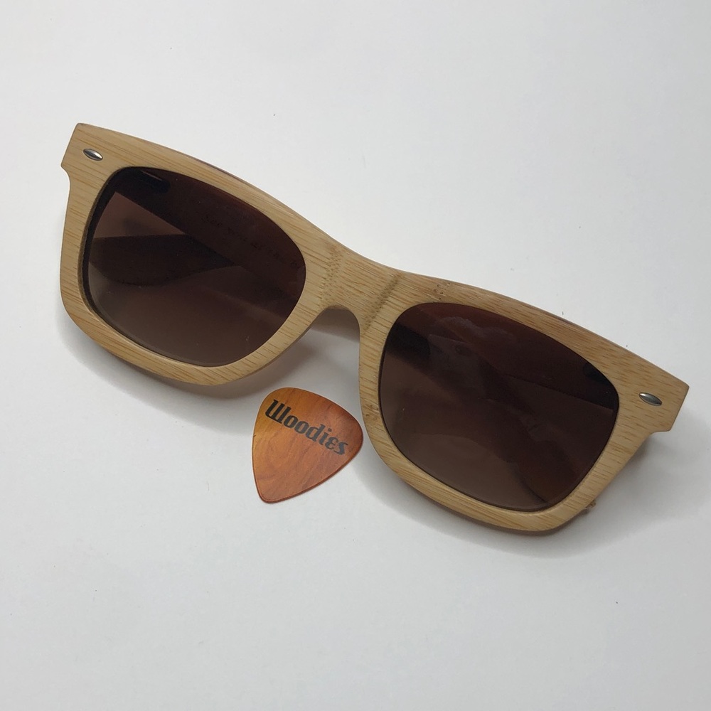 NEW Original Woodies All Wood Frame, Wayfarer Style Sunglasses in Bamboo (Disc.)